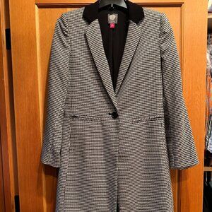 Vince Camuto Houndstooth topper coat Size 2